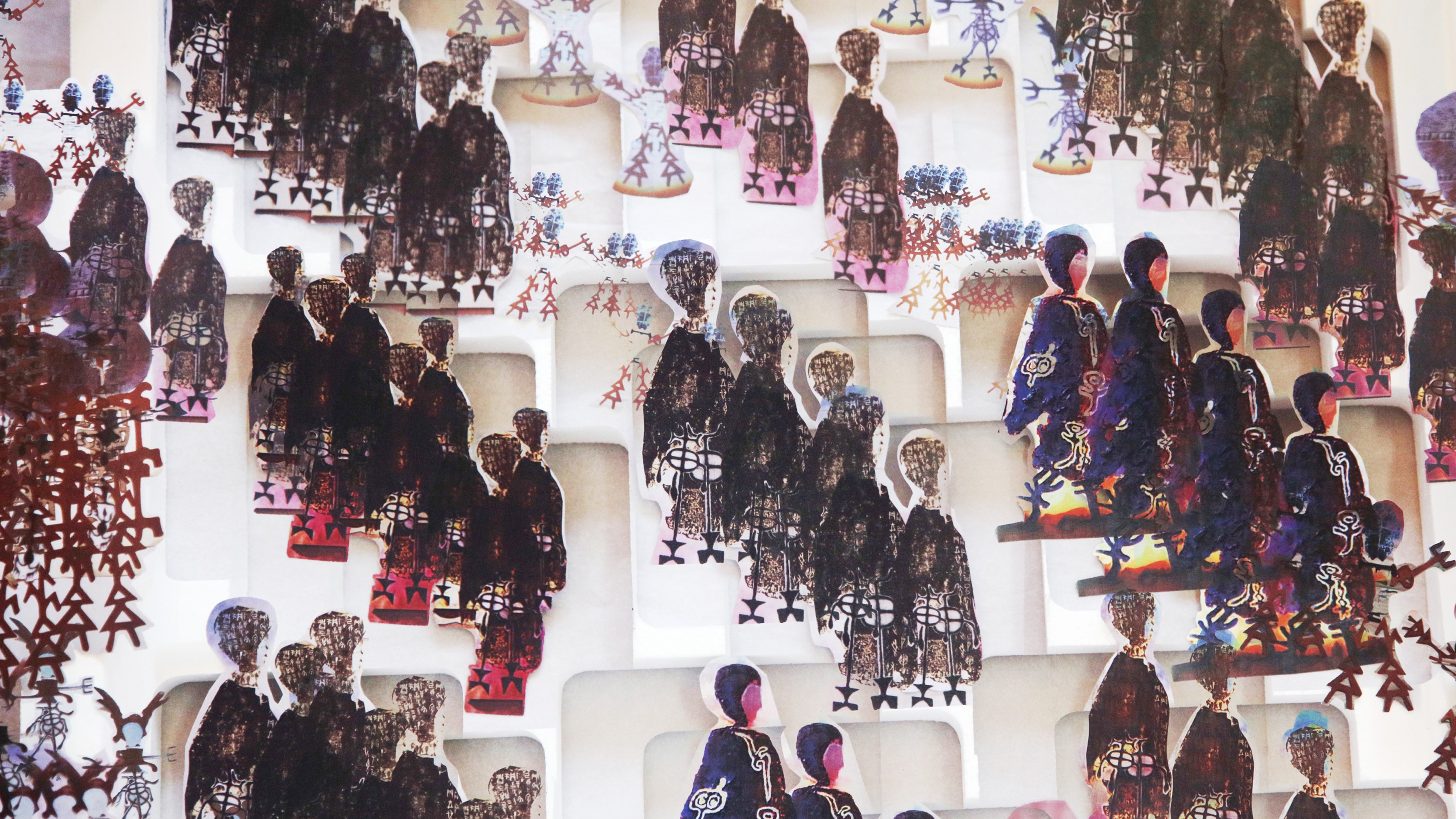 【藝術(shù)】以甲骨文塑造的重疊世界