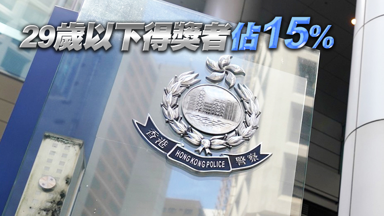 警方：「好市民獎(jiǎng)」提名179人 創(chuàng)5年新高