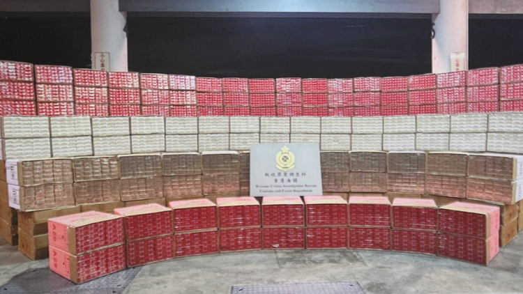 海關(guān)荃灣搗破私煙倉(cāng)庫(kù) 檢值6000萬(wàn)元私煙 拘2男