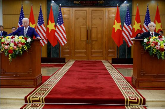 拜登訪越南與阮富仲會面 爭取提升美越關(guān)係