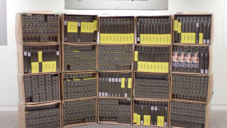 海關(guān)偵破5宗走私香煙案 檢值1000萬(wàn)元懷疑私煙