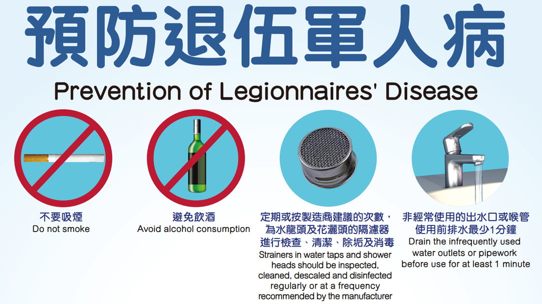 衞生防護(hù)中心錄得7宗社區(qū)感染退伍軍人病個案