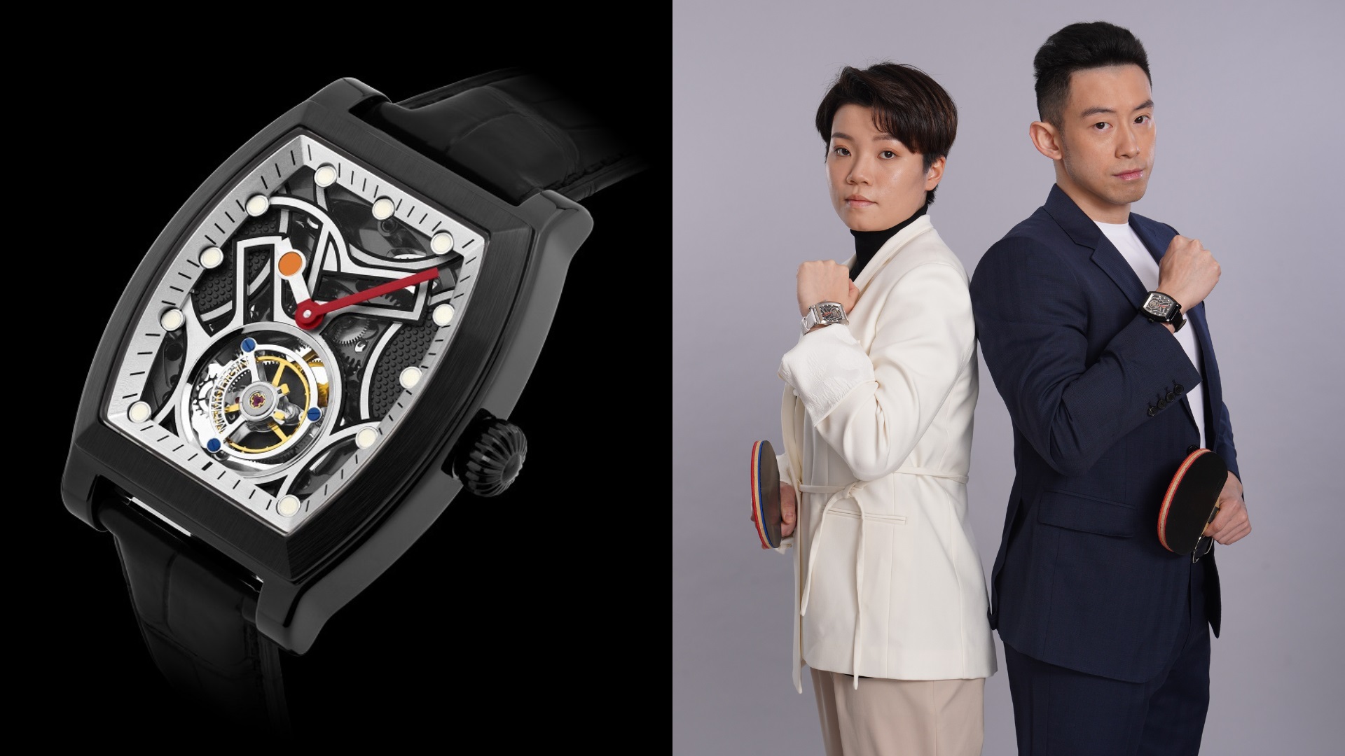 【時尚】紀(jì)念合作10周年 黃鎮(zhèn)廷杜凱琹乒乓陀飛輪