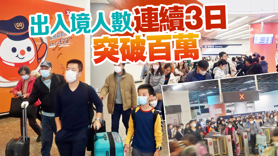 聖誕長假期今完結(jié) 料62萬人次回港