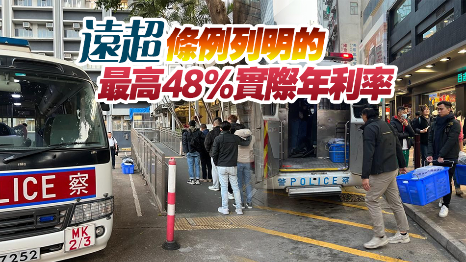 旺角財務(wù)公司以年利率1000%放債 4名男子被捕