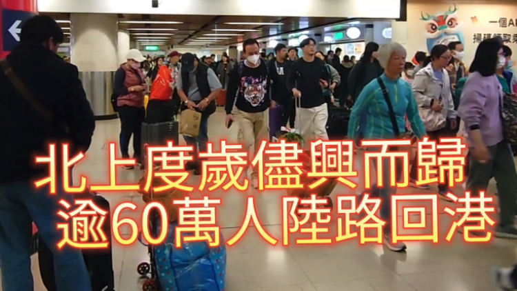  有片丨北上度歲盡興而歸 逾60萬(wàn)人陸路回港