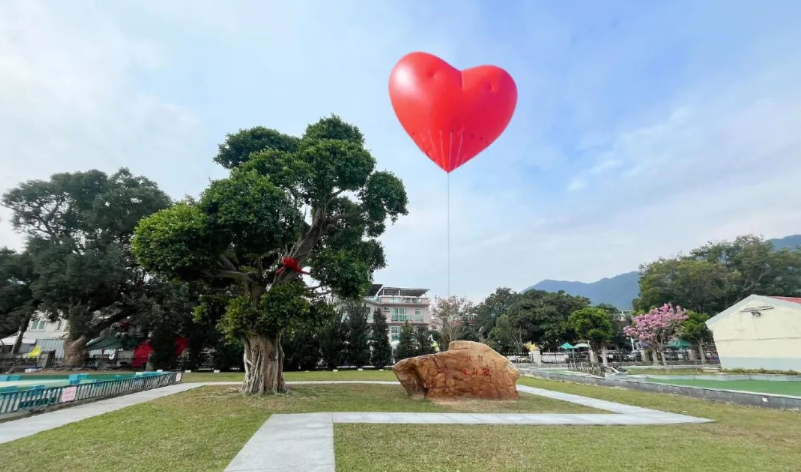 情人節(jié)巨型紅心「快閃」 林村許願(yuàn)夜市延長開放至晚上9時(shí)30分