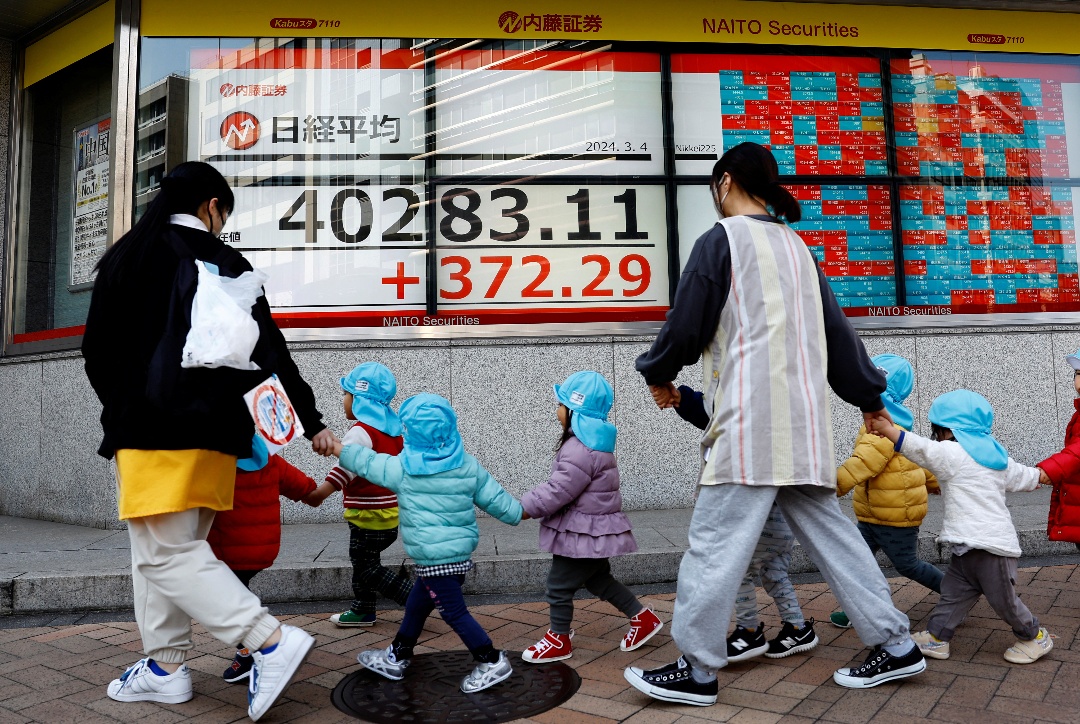 日本股市首破40000點創(chuàng)新高 20年來通縮有望終結(jié)