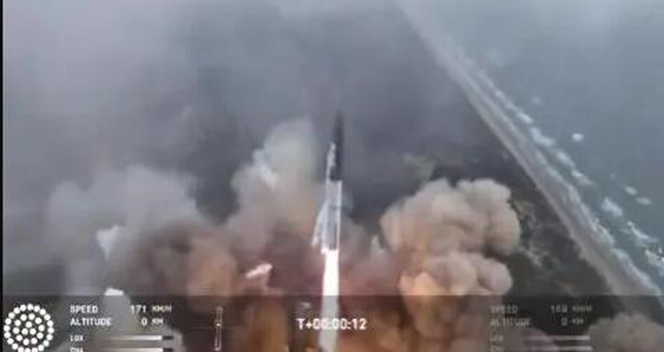 SpaceX「星艦」第三次試飛發(fā)射升空 馬斯克：祝賀！