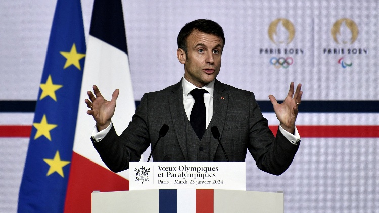 馬克龍稱要求俄羅斯於巴黎奧運(yùn)?；? title=