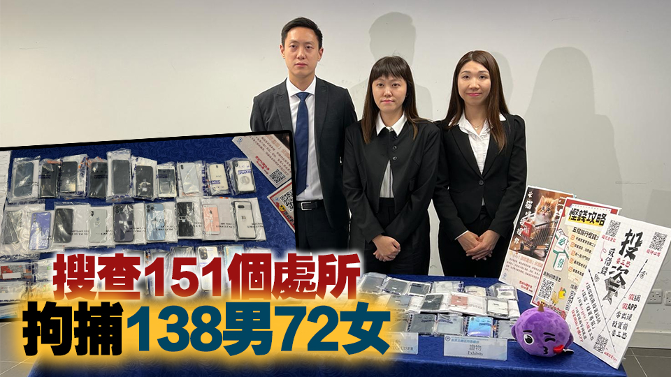 「馭浪」行動(dòng)打擊洗黑錢 警方拘210人涉3.3億元