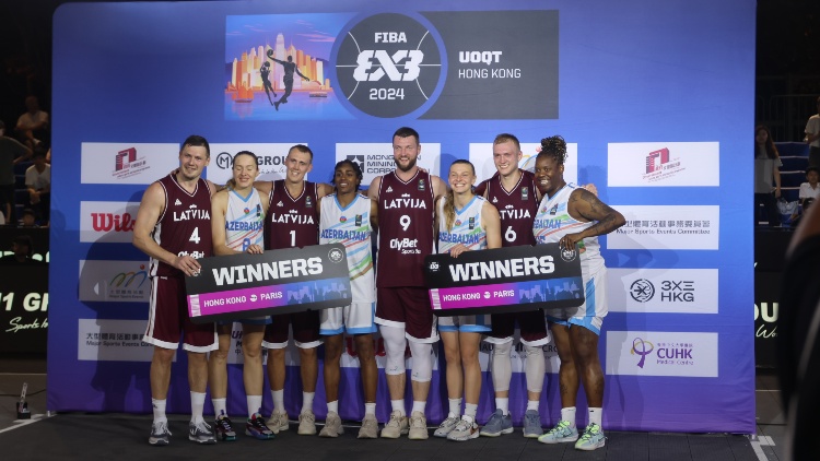 有片｜三人籃球男子組決賽 決賽一度領(lǐng)先12比1 拉脫維亞贏「奧」運入場券