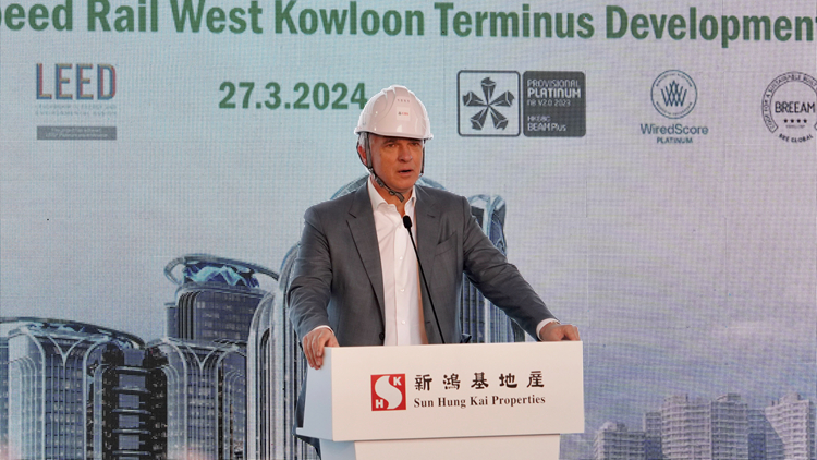 瑞銀新辦公室大樓平頂 安思杰：香港是瑞銀集團(tuán)於亞洲的戰(zhàn)略市場