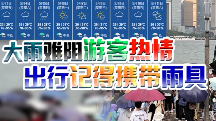 煙花沒鴿，演唱會還在......大雨也澆不滅訪港遊客的熱情