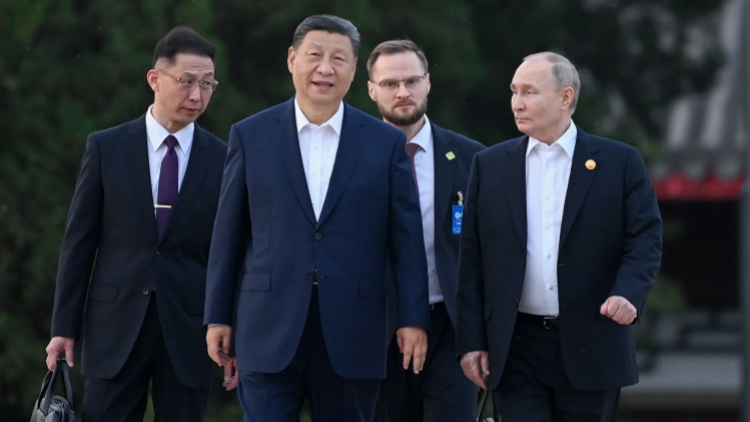 習(xí)近平同俄羅斯總統(tǒng)普京在中南海小範圍會晤