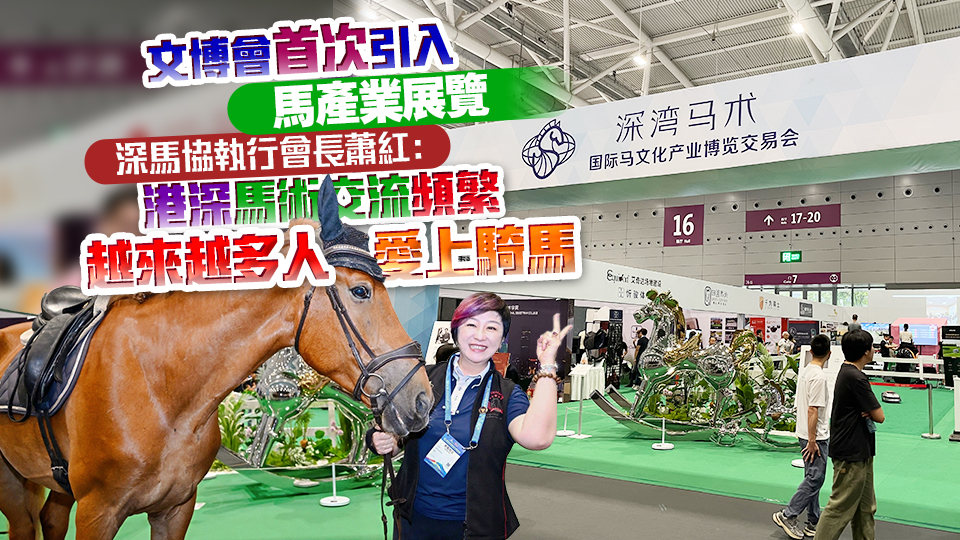 有片｜讓馬兒更貼地！文博會(huì)馬術(shù)推廣「一馬當(dāng)先」 