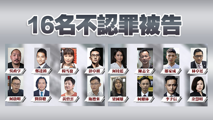 「35+非法初選」案16名不認(rèn)罪被告今早裁決
