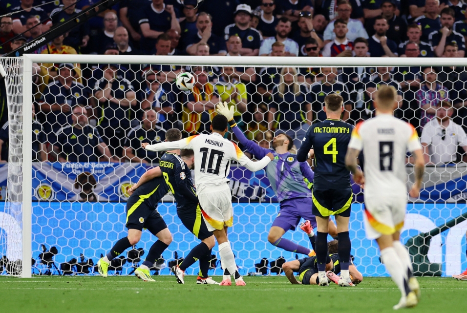 圖集｜蘇格蘭10打11個(gè)零攻門慘敗 德國大勝5:1歐國盃響頭炮