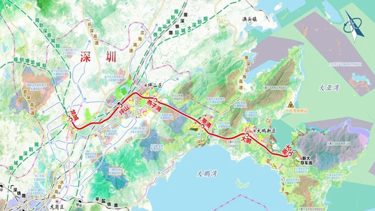 深圳坪山?大鵬30分鐘！這條鐵路上新啦！