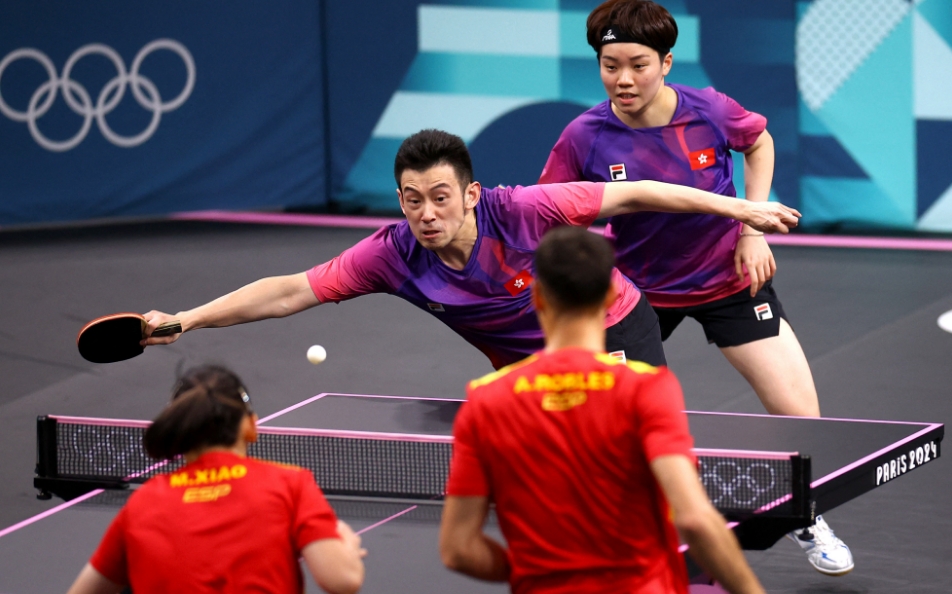 乒乓球混雙4:2力克西班牙組合 「黃杜配」29日晚10時(shí)鬥朝鮮爭(zhēng)入決賽