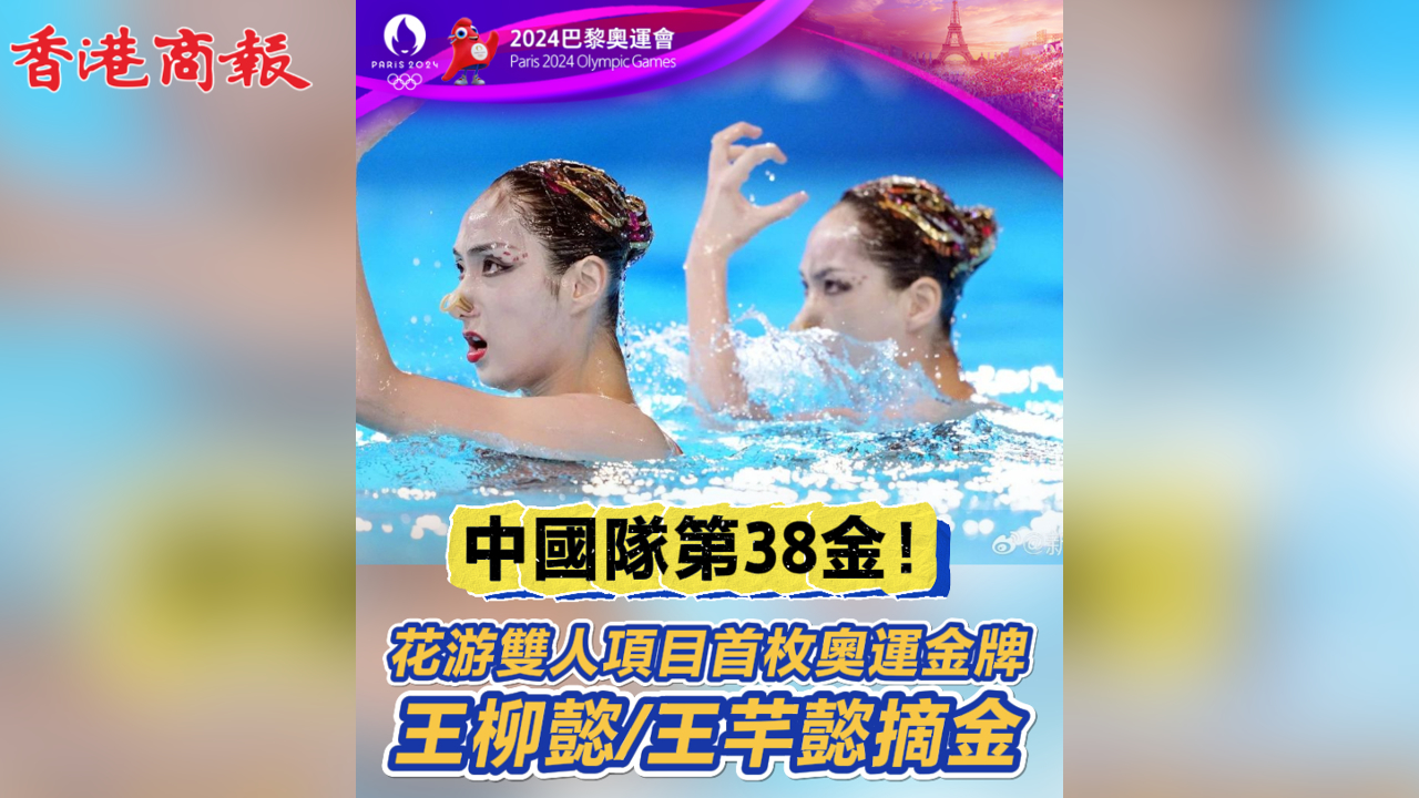 有片丨中國隊第38金！花游雙人項目首枚奧運金牌 王柳懿/王芊懿摘金