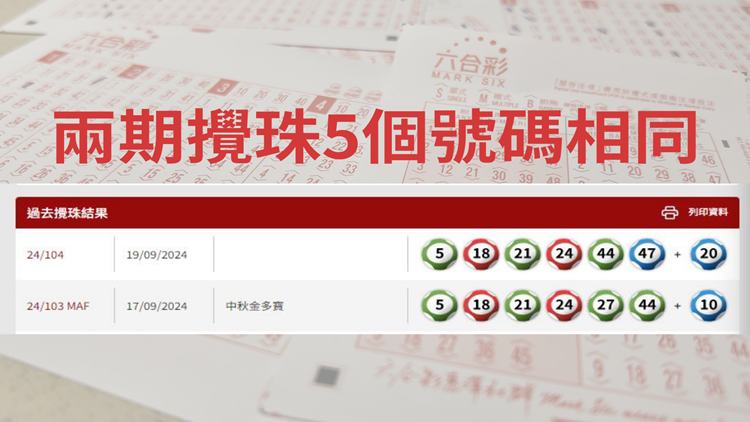 六合彩罕現(xiàn)「五同」奇景  三獎(jiǎng)489注中 馬會(huì)蝕水逾500萬(wàn)