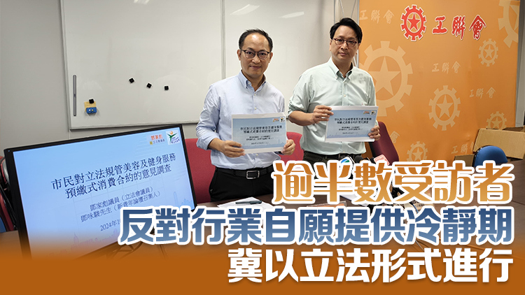 調(diào)查指逾八成受訪者支持預繳式消費設法定冷靜期