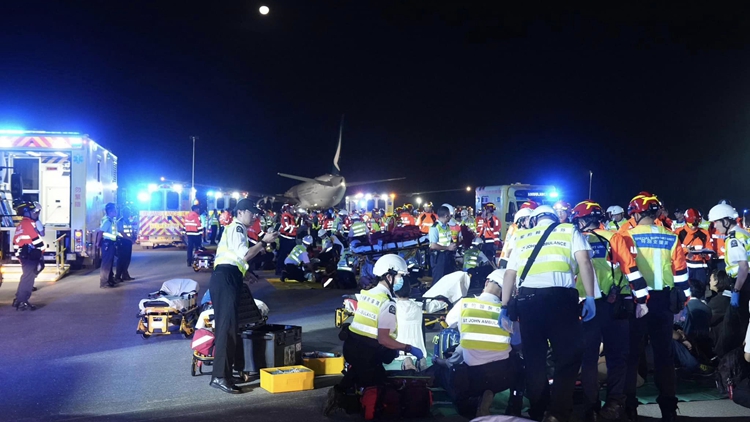 機管局聯(lián)同消防處等機場應(yīng)變演習 測試緊急事故應(yīng)變能力