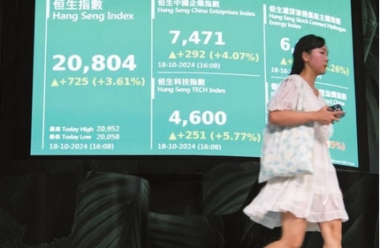 港股跟隨A股大漲725點  利好停不了 股市不差錢