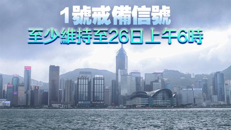 天文臺(tái)︰會(huì)評(píng)估是否需要26日日間改發(fā)3號(hào)強(qiáng)風(fēng)信號(hào)