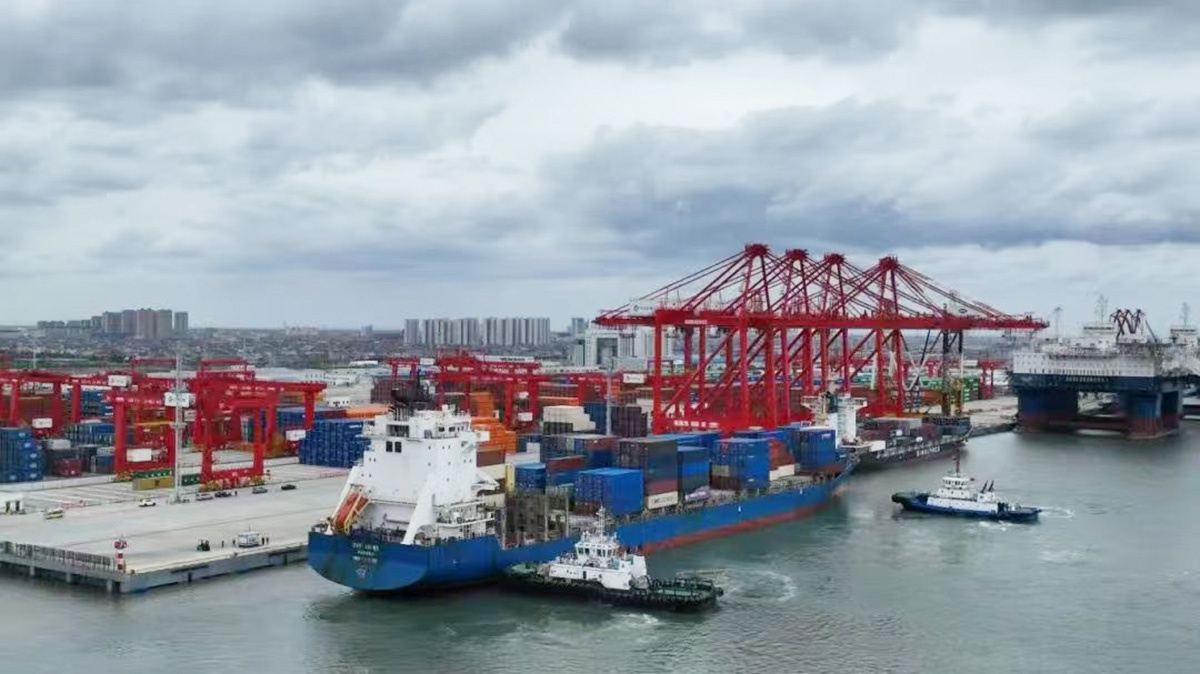 江蘇新出?？趩|呂四作業(yè)區(qū)集裝箱碼頭新開內(nèi)外貿(mào)航線