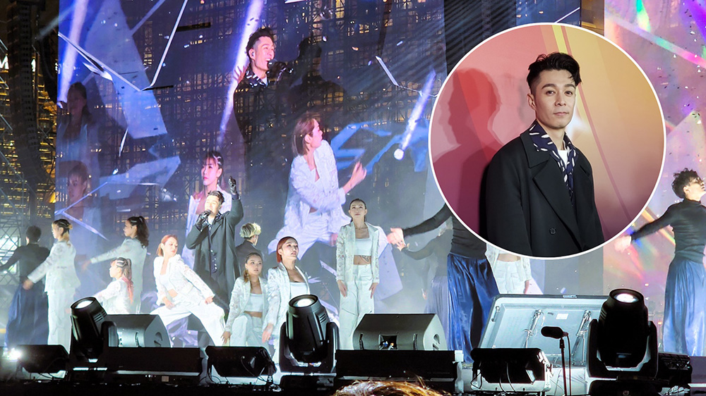 有片｜【娛樂】澳門戶外表演區(qū)預(yù)熱音樂會 廿四孝爸爸周柏豪 放假全天候照顧子女不簡單但開心