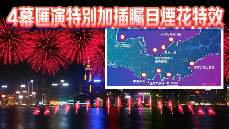 跨年倒數(shù)煙花匯演共5幕歷時(shí)12分鐘 8個(gè)最佳觀賞位一覽