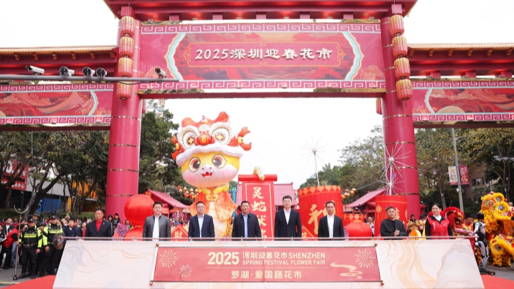 「蛇來運轉(zhuǎn)，春滿羅湖」2025年深圳愛國路迎春花市盛大開幕