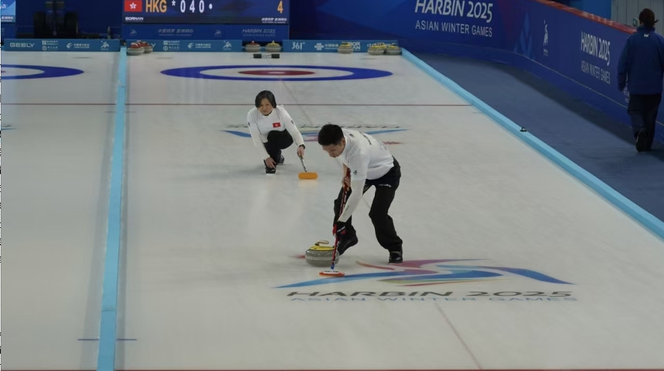 有片｜再添勝績！中國香港隊亞冬會混雙冰壺賽14∶5大勝泰國隊