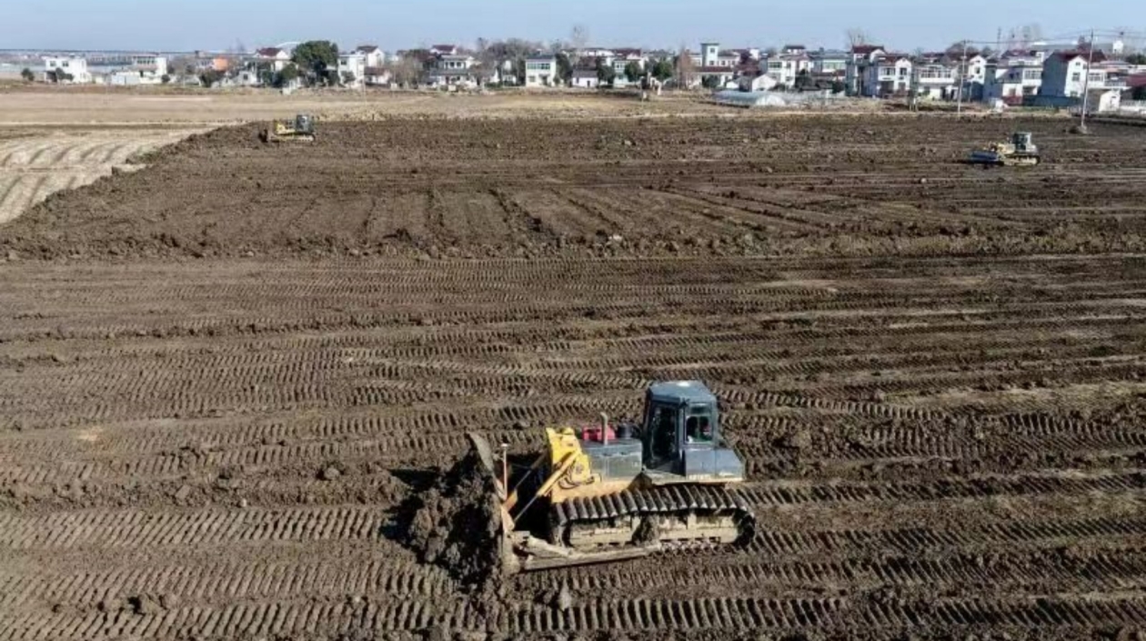 安徽巢湖：高標(biāo)準(zhǔn)農(nóng)田建設(shè)掀起新熱潮