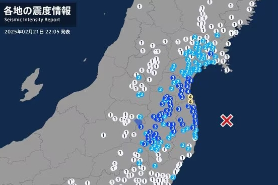 日本福島近海發(fā)生5級地震