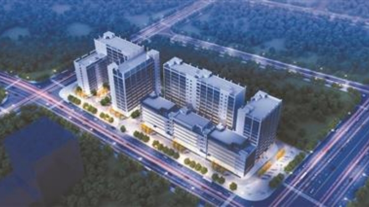 廣東激光等離子體智能製造產(chǎn)業(yè)園首棟大樓封頂