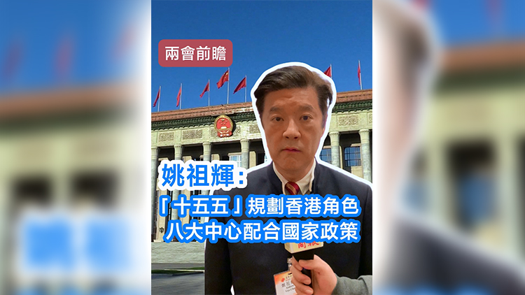 有片 | 【兩會前瞻】姚祖輝：「十五五」規(guī)劃香港角色 八大中心配合國家政策
