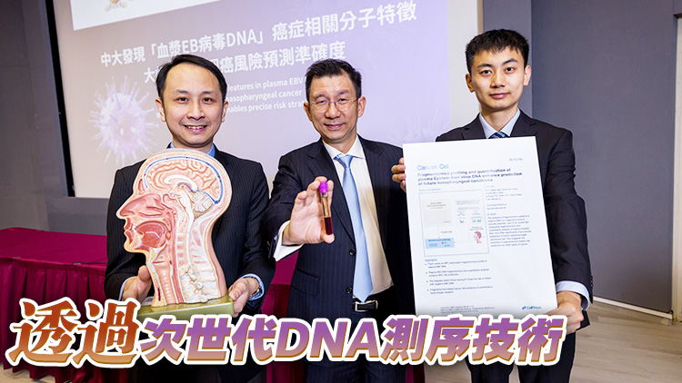 中大成功識別血漿EB病毒DNA 大幅提升鼻咽癌風(fēng)險預(yù)測準(zhǔn)確度