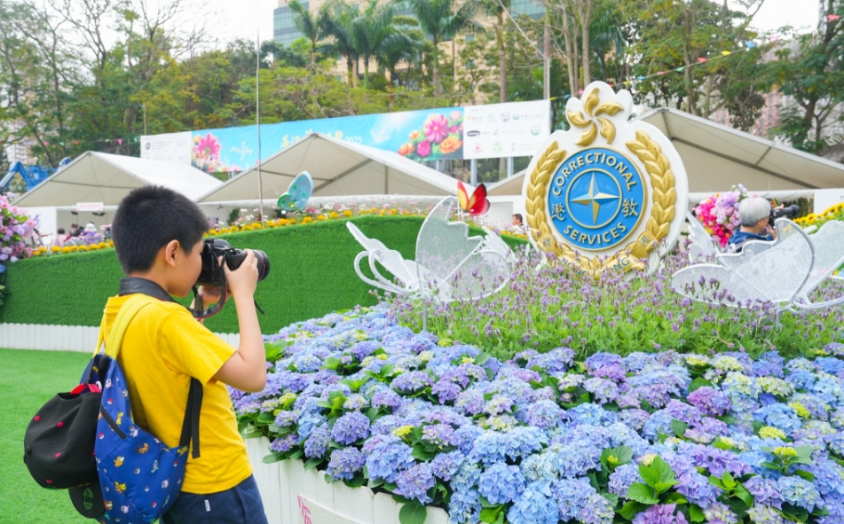 懲教署花卉展攤位 宣揚更生同行理念