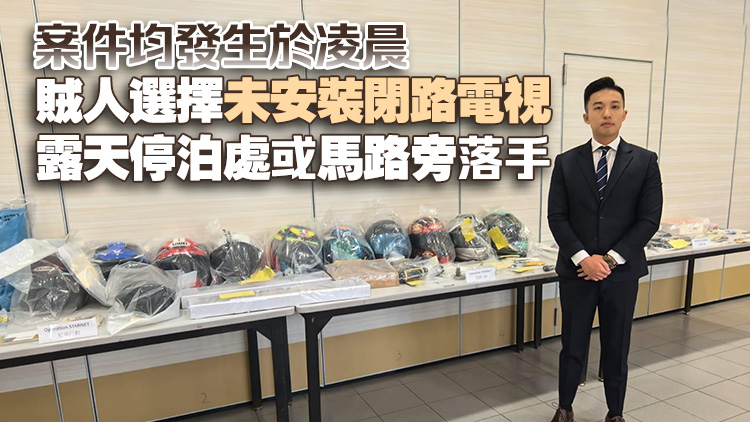 警方元朗搗破偷車集團(tuán) 拘捕20人涉34案