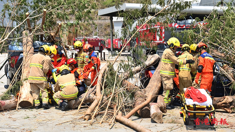 圖集｜大灣區(qū)聯(lián)合救援演練在港舉行 粵港澳模擬協(xié)作應(yīng)對重大災(zāi)害