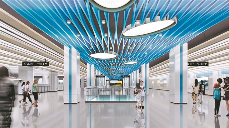 廣州地鐵十號線車站首度亮相 西塱至廣州大道中段年內(nèi)開通