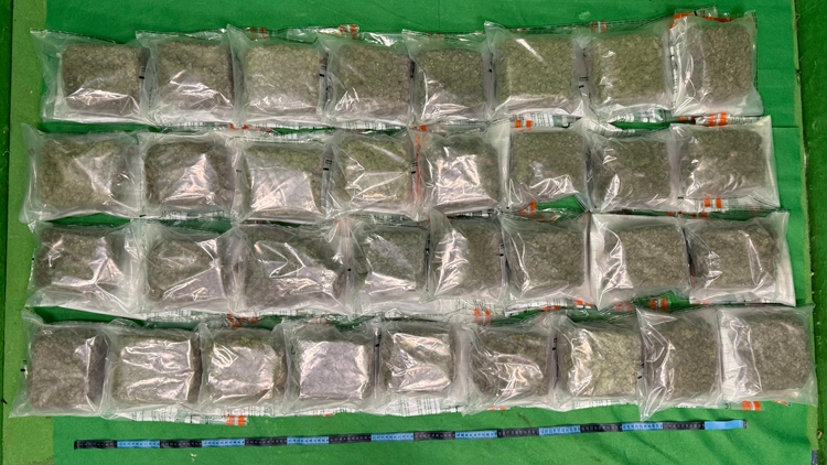 海關(guān)機(jī)場檢值400萬元懷疑大麻花 拘捕20歲男子