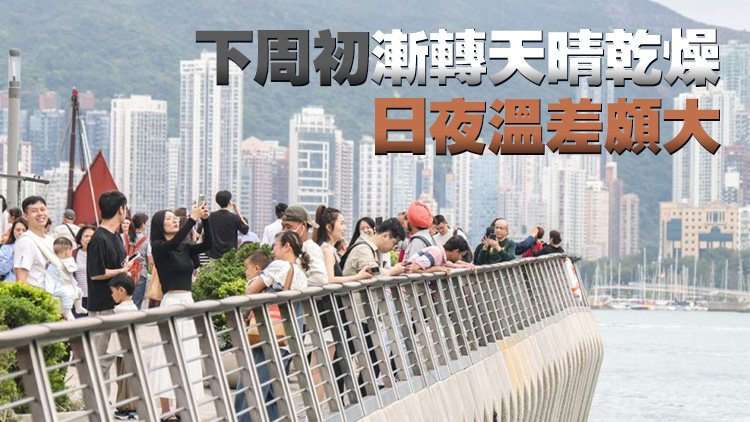 天文臺：冷鋒明日為珠江口帶來驟雨狂風雷暴 本港周日氣溫最低17度