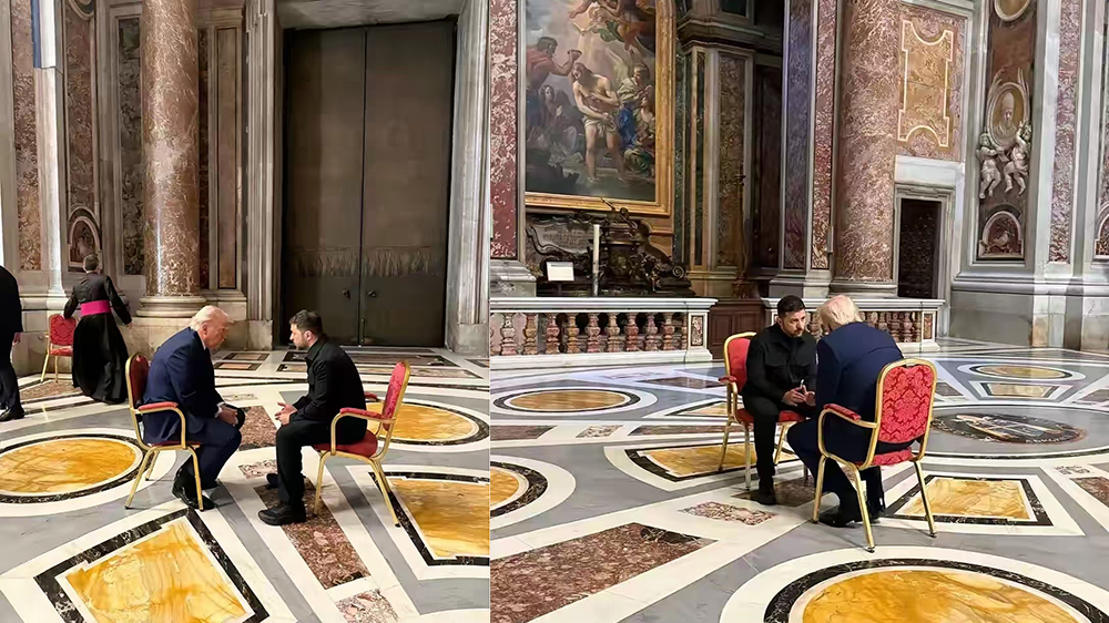 終於，特朗普、澤連斯基在梵蒂岡見面了
