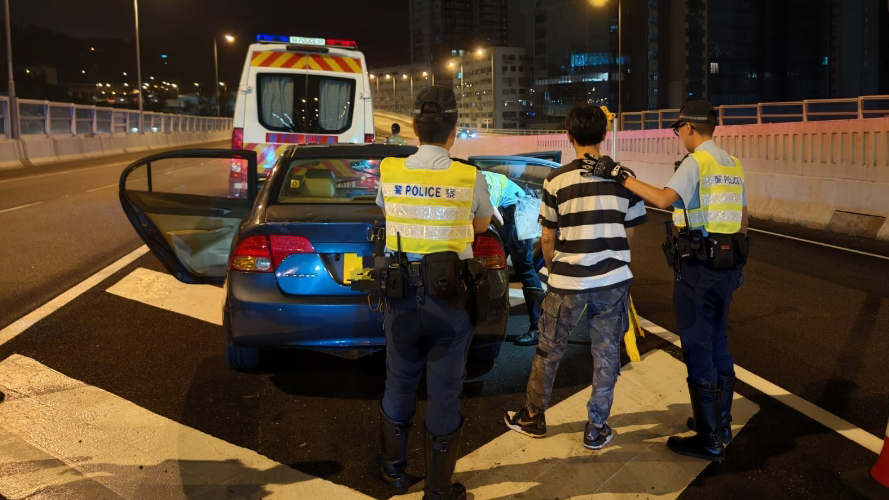 警方新界南打擊醉駕 拘18人扣查8輛車(chē)