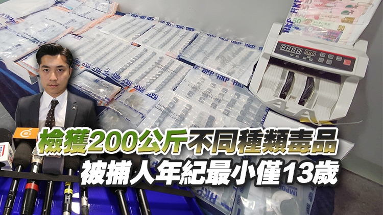 警方本月全港展開反毒品行動(dòng) 拘捕99人 檢值1.17億元毒品