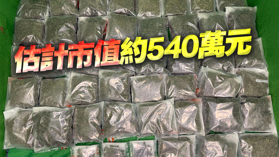 行李藏25公斤大麻花 海關(guān)機場拘捕從曼谷抵港男子